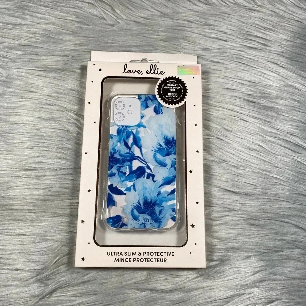 Love Ellie Blue Floral Pattern iPhone Case